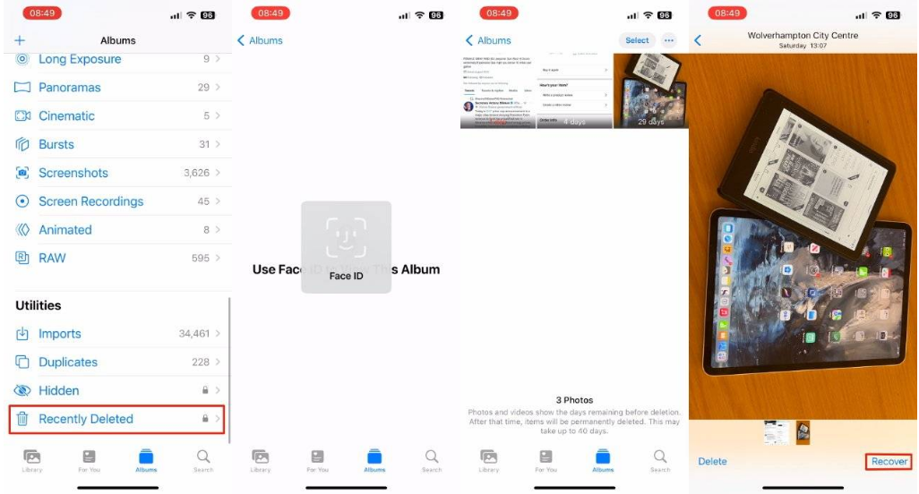 兴仁苹果14维修分享 iPhone14 上恢复已删除的照片 
