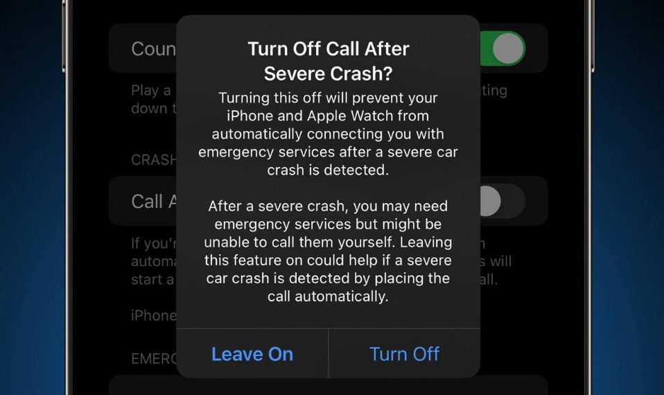 兴仁苹果14维修分享 iPhone 14 和 Apple Watch 上关闭崩溃检测 