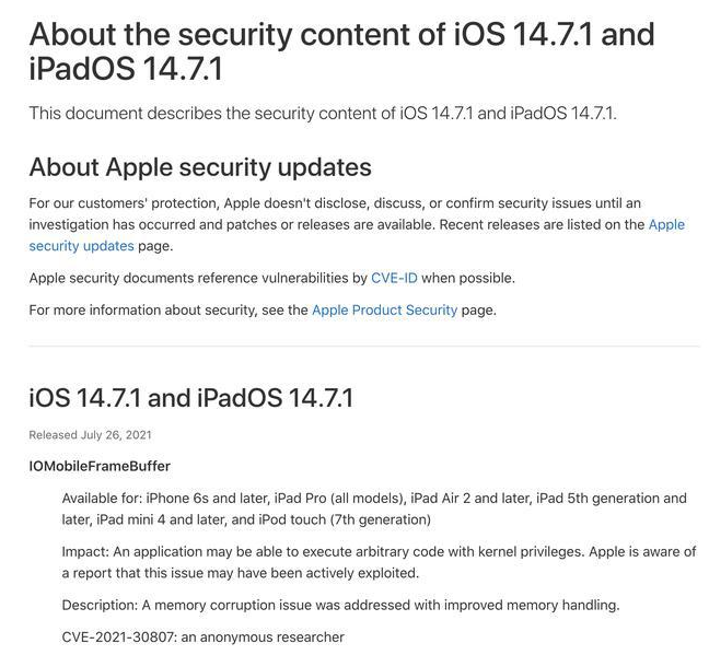 兴仁苹果手机维修分享iOS 14.7.1 正式版更新内容及升级方法 